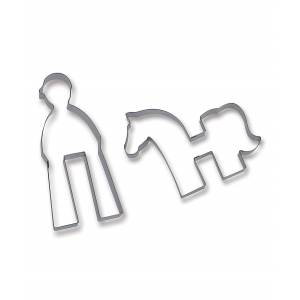 Cookie Cutter set in Gift Box, Horse & Rider - Silver -