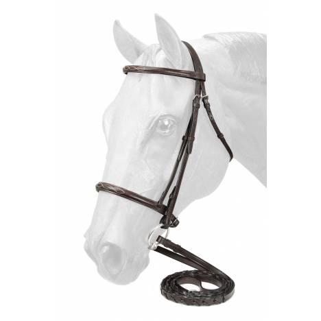 EquiRoyal Fancy Stitched Raised Snaffle Bridle
