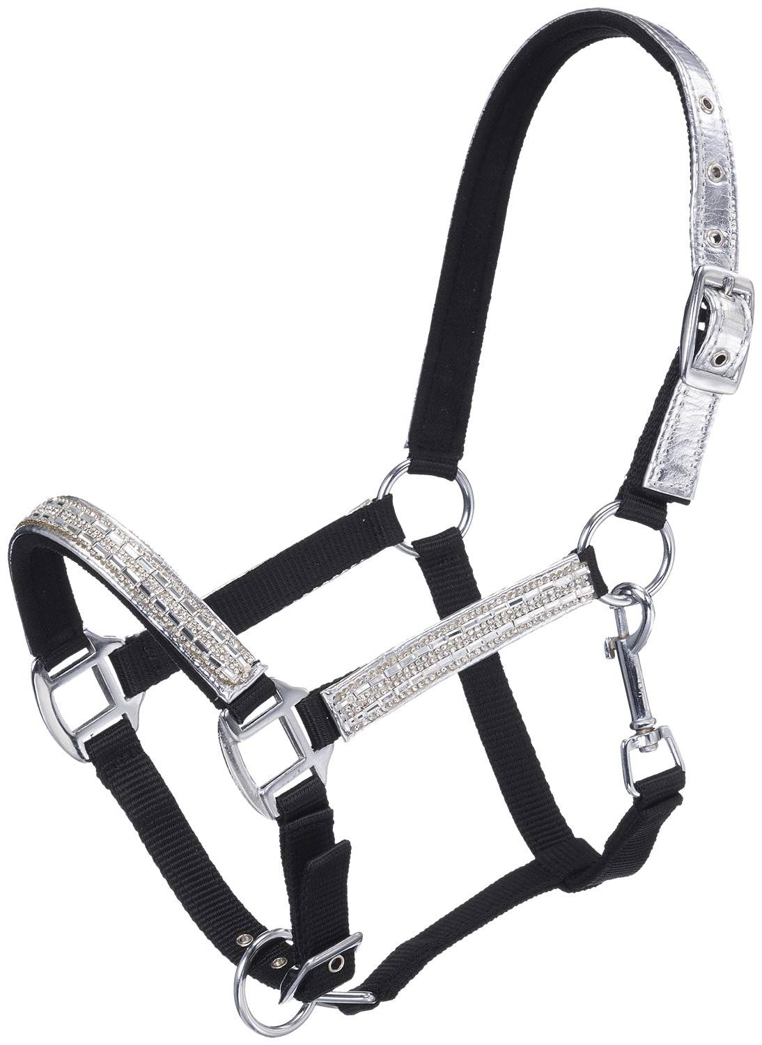 Tough-1 Adjustable Nylon Miniature Halter with Foil/Crystal Overlay