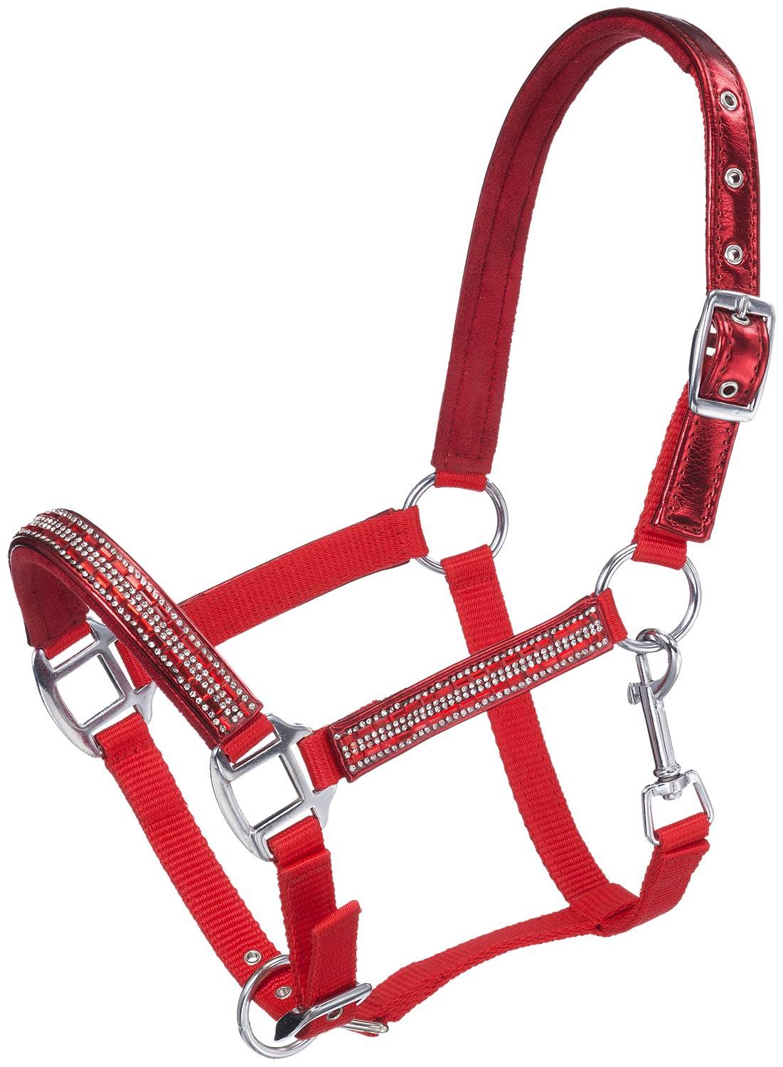 Tough-1 Adjustable Nylon Miniature Halter with Foil/Crystal Overlay