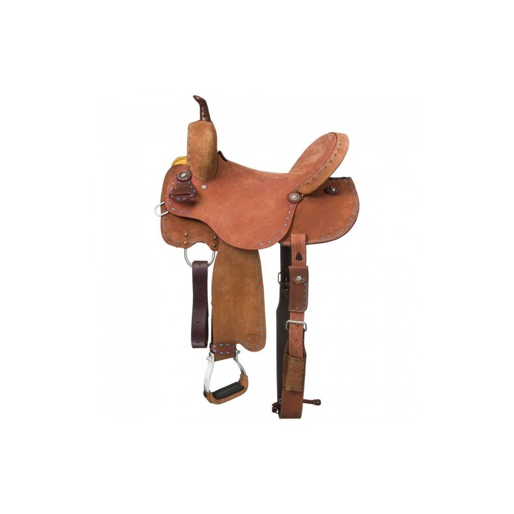 Royal King Medina Buckstitch Roughout Barrel Saddle