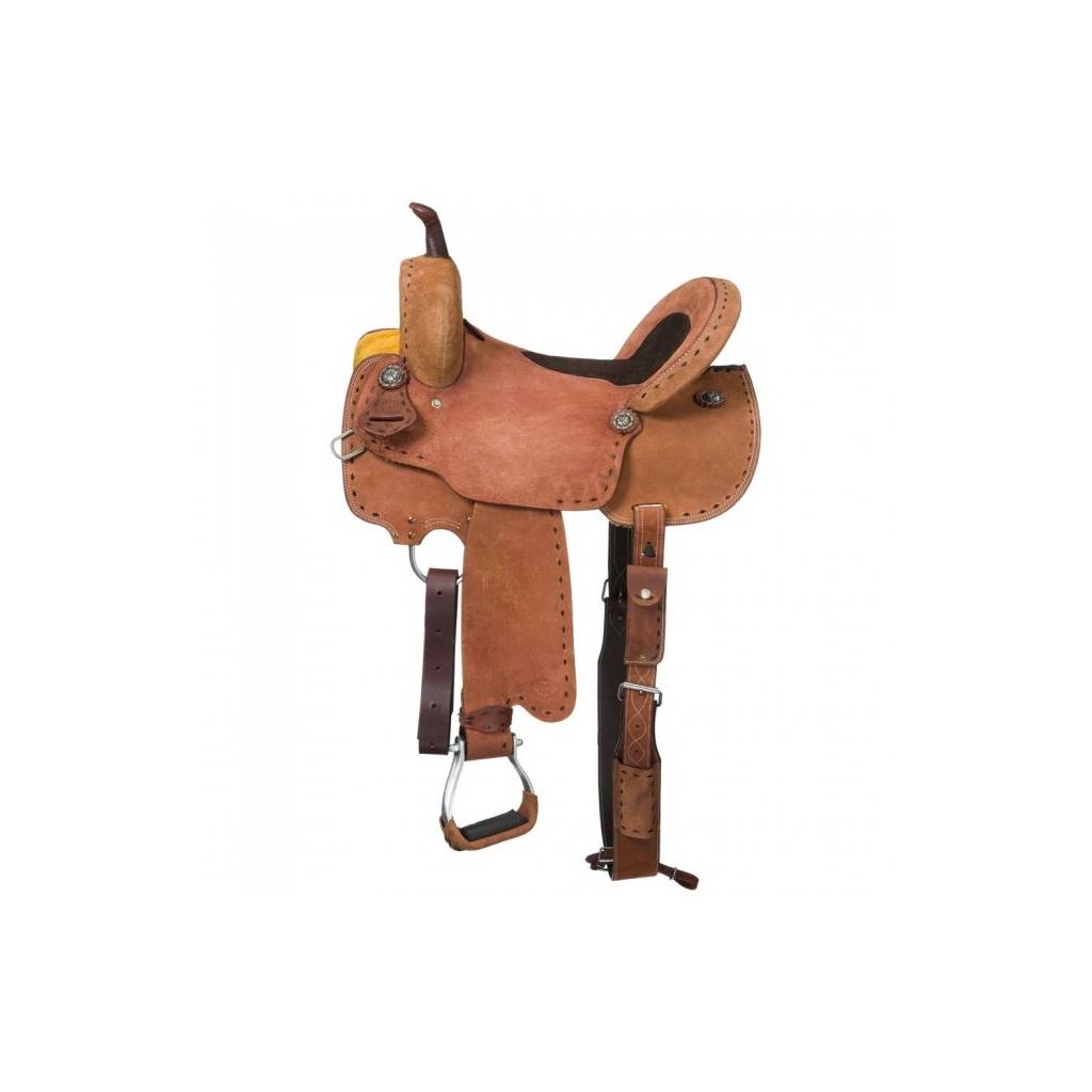 Royal King Branson Buckstitch Roughout Barrel Saddle