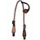 Professionals Choice Chocolate Floral One-Ear Headstall