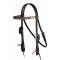 Professionals Choice Black Rawhide Dotted Browband Headstall