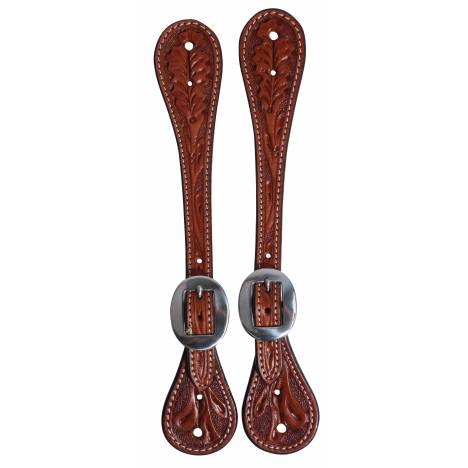 Professionals Choice Oak Tooled Spur Straps