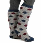Horseware Ladies Softie Socks - Grey Dot - Small (29-35)