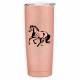 Lila Galloping Horse Stainless Steel Tumbler