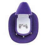 AWST Int'l Horse Head Earrings w/Purple Cowboy Hat Gift Box