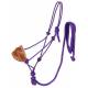 Tough-1 Poly Rope Halter w/ Horsehair Bronc Nose & Lead