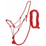 Poly Rope Halter W/Knots & 14ft Lead
