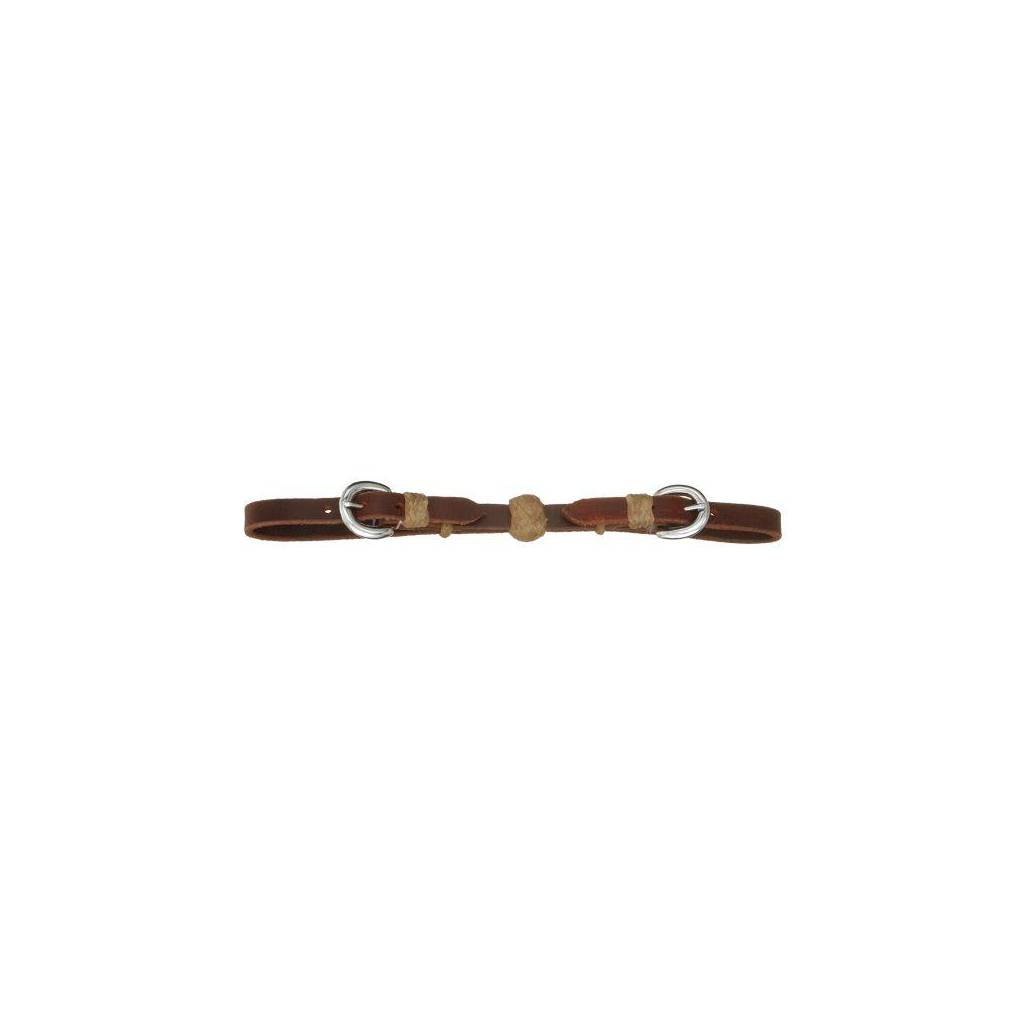 Royal King Leather Curb Strap with Rawhide Ball