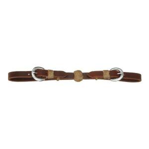 Royal King Leather Curb Strap with  Rawhide Ball