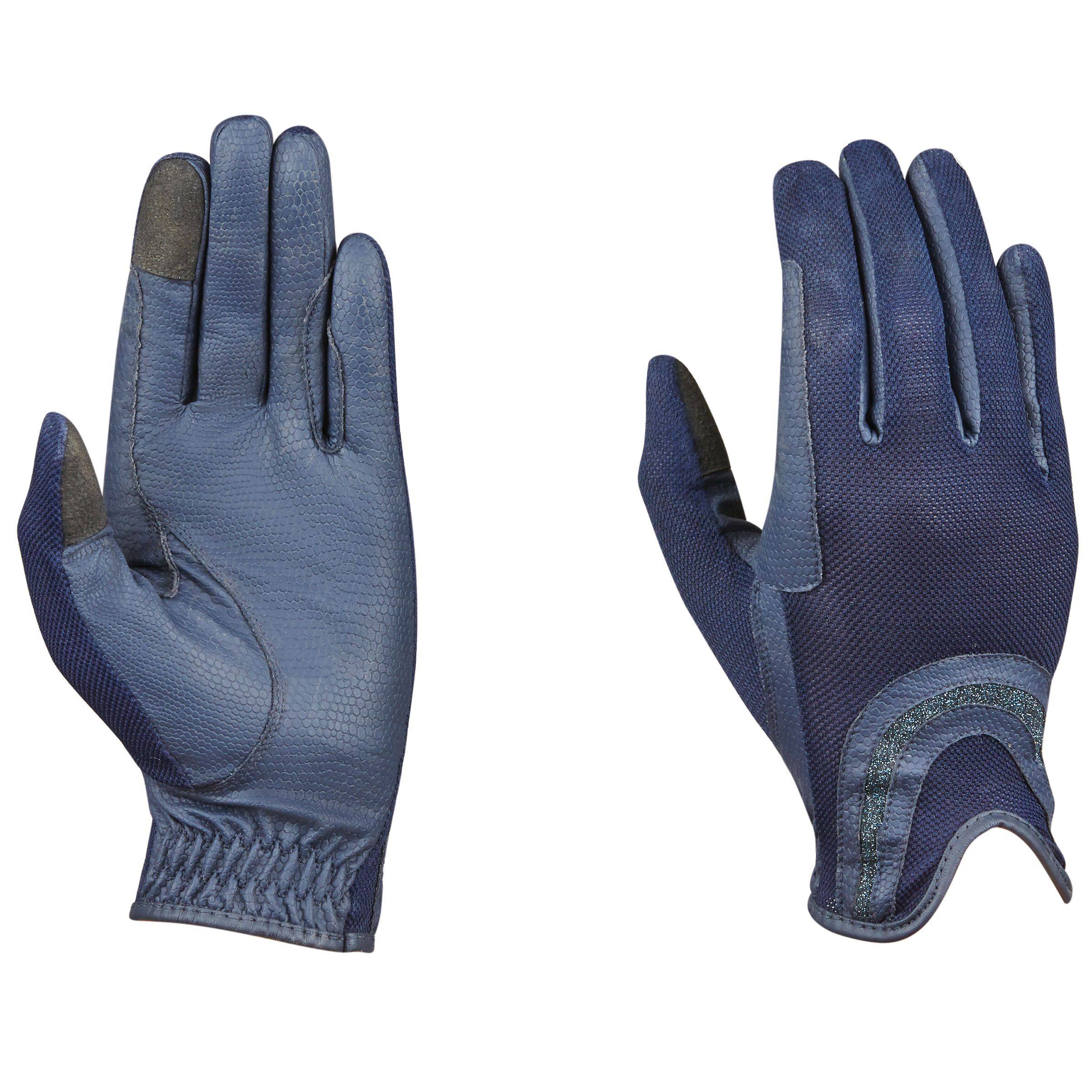 Dublin Pull-On Glitter Mesh Back Riding Gloves