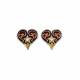 Montana Silversmiths Tri Colored Filigree Heart With Stones Earrings