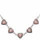 Montana Silversmiths Heart Necklace with  Pink Stones