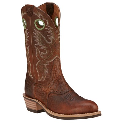 Ariat Mens Heritage Roughstock Western Boot - Brown Oiled Rowdy