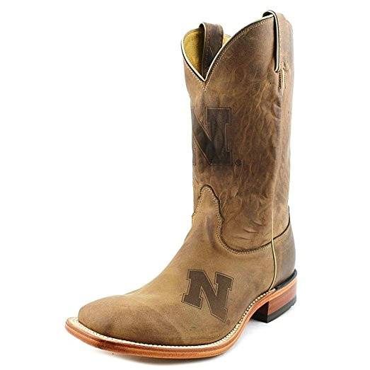 Nebraska Cowhide Branded Cowboy Boots