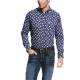 Ariat Men's Duval Long Sleeve Fitted Print - Maritime Navy