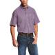 Ariat Men's Wrinkle Free Parlan Plaid Short Sleeve Shirt - Wood Violet
