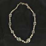 Silver and Clear Beads Necklace