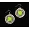 Daisy Style Concho Earrings with Stone