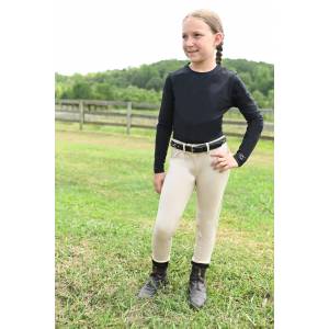 KAKI Long Sleeve Crew Neck Exercise Shirt