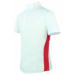 KAKI Short Sleeve Show Shirt - White with Red Stripe - 4