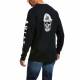 Ariat Mens Flame Resistant Roughneck Skull Logo Long Sleeve Shirt