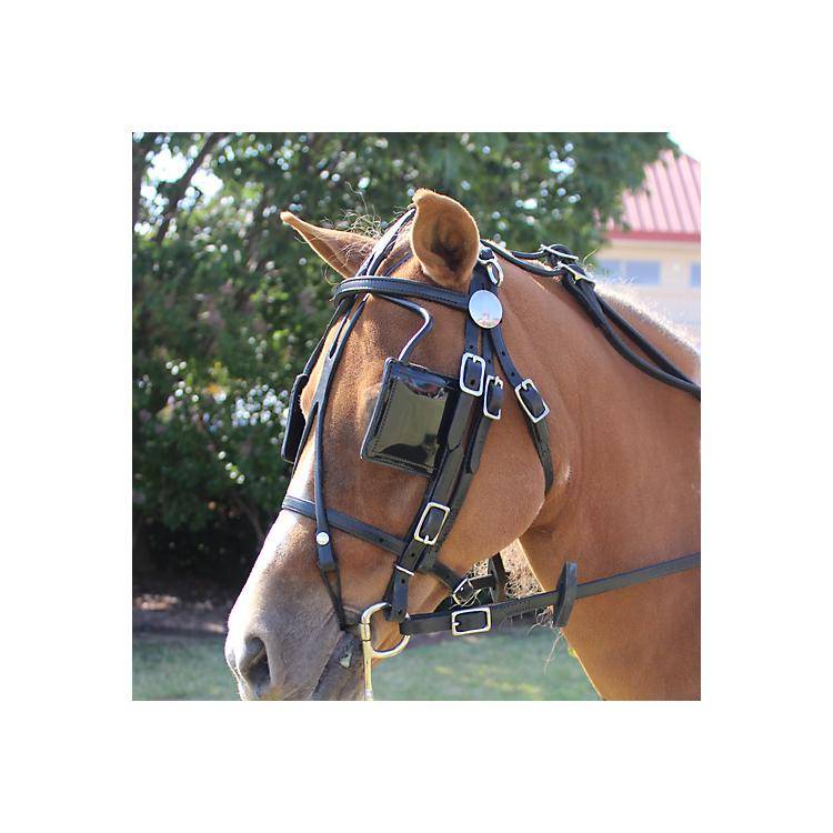 550659 Axeville Mini/Pony Driving Black Leather Headstall sku 550659