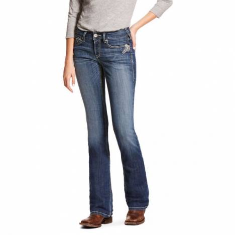 Ariat Ladies R.E.A.L. Mid Rise Stretch Shimmer Boot Cut Jeans