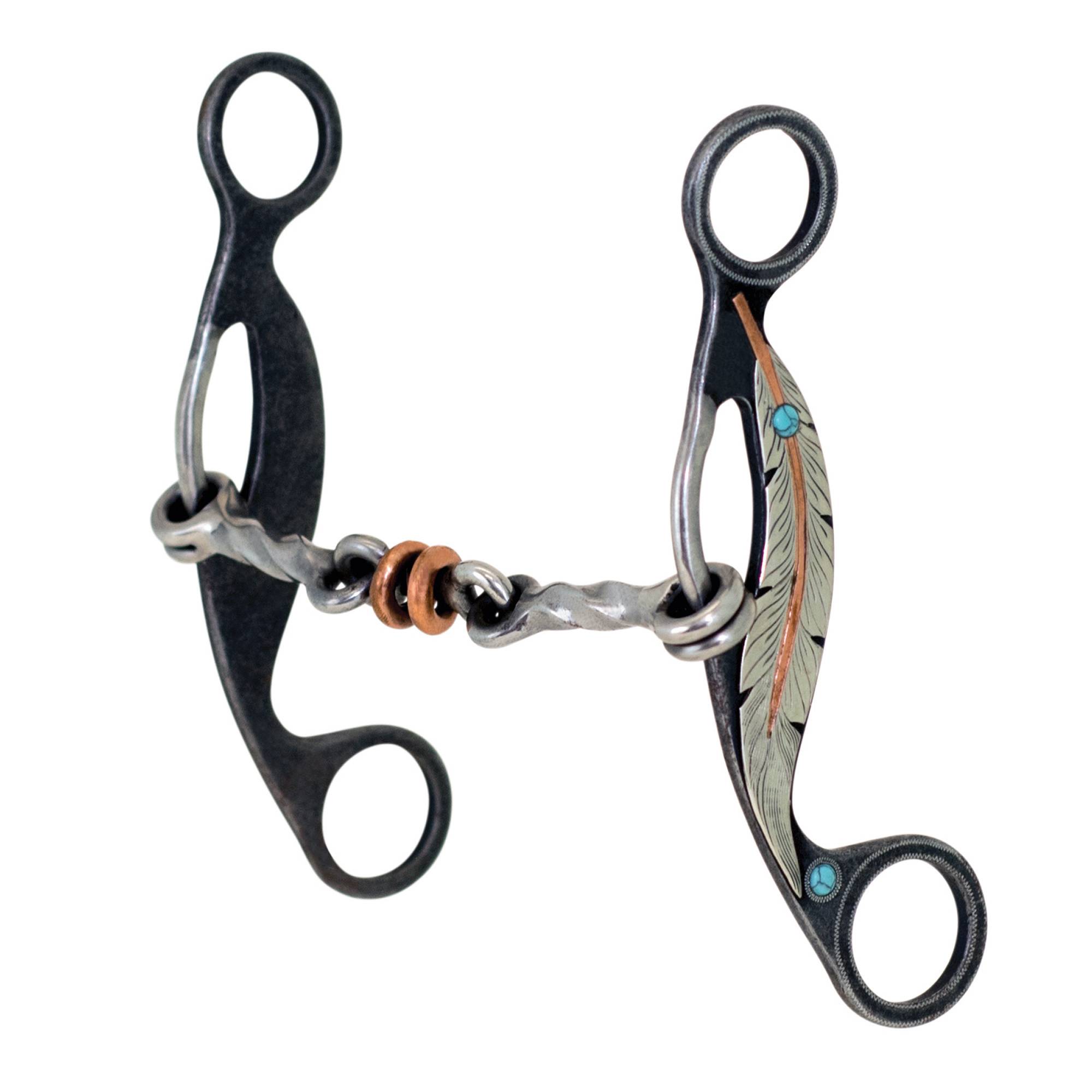 Partrade Cowboy Tack Feather Collection Twisted Dog Bone Gag Bit