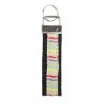 FREE Matching Ribbon Key Fob Keychain- Black Stripe With Purchase of Ribbon Halter or Pad