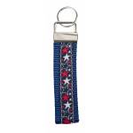 FREE Matching Ribbon Key Fob Keychain- Navy with Stars With Purchase of Ribbon Halter or Pad
