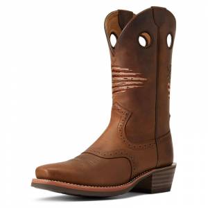 Ariat Mens Roughstock Patriot Western Boots