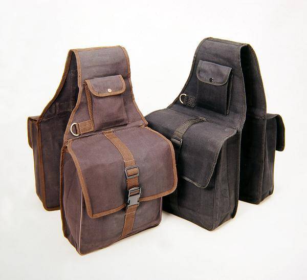 61-9267-2-0 Tough-1 Canvas Saddle Bag sku 61-9267-2-0