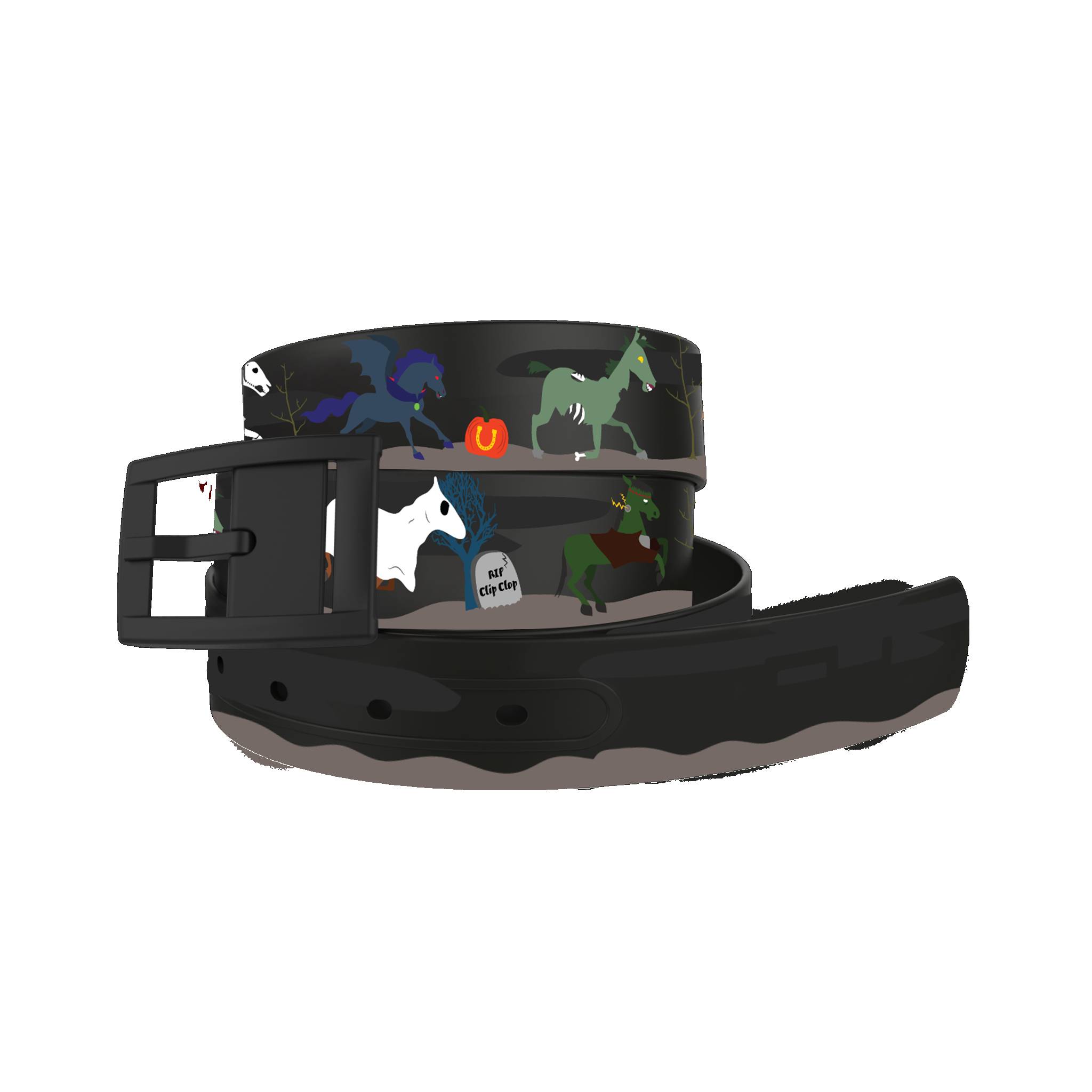 C4 Belt Haunted Horses Belt with Black Buckle Combo