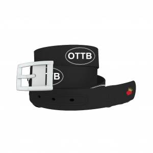 C4 Belt OTTB Black Belt with White Buckle Combo