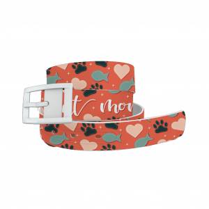 C4 Belt Cat Mom Belt with White Buckle Combo