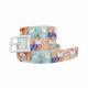 C4 Belt Decidedly Equestrian Watercolor Belt with White Buckle Combo