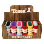 12 Pack Assorted Medium Poly Bristle Brush Bright Colors