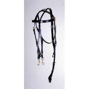 Tough-1 Leather Miniature Horse Driving Harness with Brass Trimmings, Black  at Tractor Supply Co.