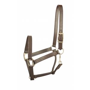 Gatsby Triple Stitched Leather Halter - Horse - Brown