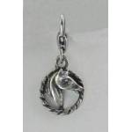 Barbary Horse Head In Rope Charm