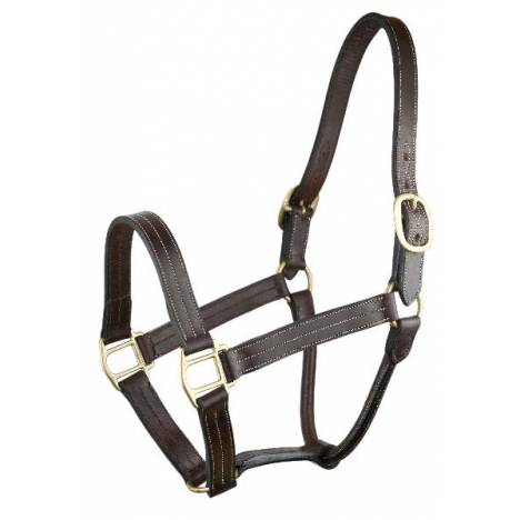 MEMORIAL DAY BOGO: Gatsby Triple Stitched Leather Halter with o snap - YOUR PRICE FOR 2