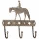 Tough-1 3 Hook Rack With Equine Motif And Glitter Finish - Western Pleasure