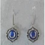 Finishing Touch Blue Onyx Oval Frame Horseshoe Earrings - Kidney Wire