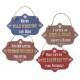 Gift Corral Western Sign Ornaments - Set of 4