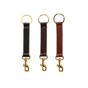 Tory Leather Key Ring with  Brass Bolt Snap