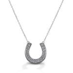 Kelly Herd Contemporary Pave Horseshoe Necklace