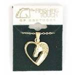 Finishing Touch Horse Head/Heart Necklace